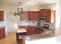 Open-air ceiling, this is a custom kitchen... 