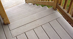 Deck floor made of quality Trex decking...