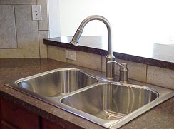 Deluxe stainless steel sink...