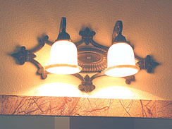 Sconce lighting throughout... 