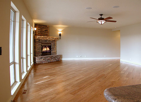 COUNTRY FIREPLACE - CORNER INSTALL OF A GAS FIREPLACE