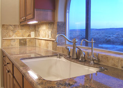 36"wide & extra deep sink - granite counters, full tile back splash... views...