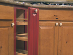 Custom pull-out spice drawer...  