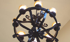 Spectacular chandelier made of wrought-iron...
