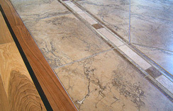 Rustic Cherry wood floor & tile entry floor...
