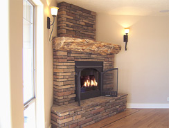 Gas fireplace runs with remote control...